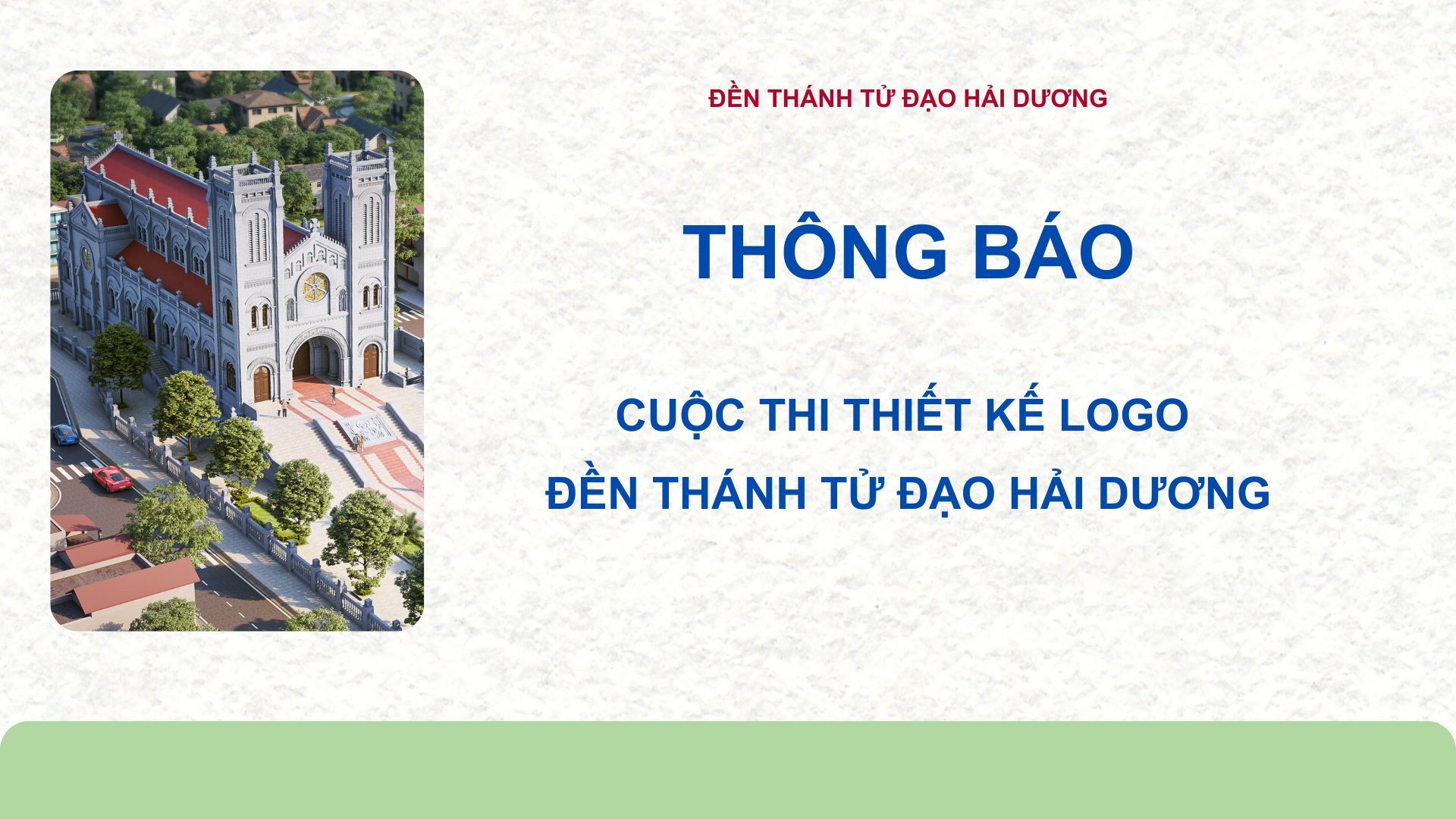 Thông báo cuộc thi thiết kế Logo Đền Thánh Tử Đạo Hải Dương